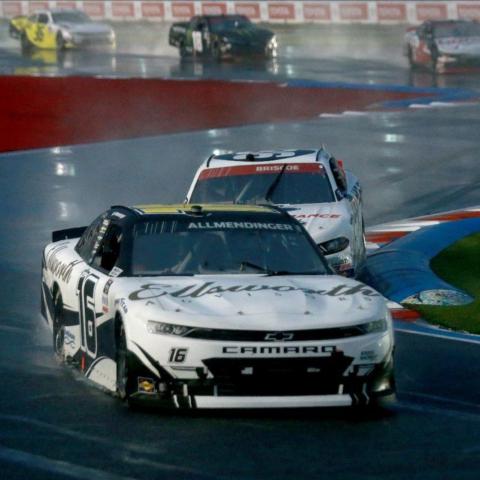 A.J. Allmendinger (16) is one of the favorites to win the Pit Boss 250 this weekend at Circuit of The Americas come rain or shine. Allmendinger won a rain-plagued Xfinity Playoff race at the ROVAL™ last year, which featured a wild finish in the damp conditions. If there is rain this weekend at COTA Goodyear will provide the teams with wet-weather tires so the action can stay on schedule. 