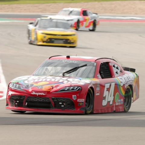 Kyle Busch scored the Pit Boss 250 NASCAR Xfinity Series victory Saturday at the challenging Circuit of The Americas road course near Austin, Texas. The win was Busch's 98th career victory in the NASCAR Xfinity Series. 