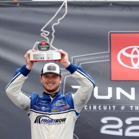 Todd Gilliland earned his second career NASCAR Camping World Truck Series race by taking the checkered flag nearly eight seconds ahead of his closest challenger Saturday at the Toyota Tundra 225 at Circuit of The Americas.