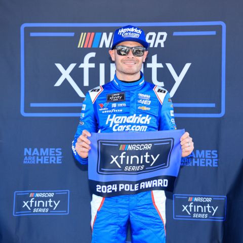 NASCAR Cup Series champion Kyle Larson won the pole Friday for Saturday’s Focused Health 250 NASCAR Xfinity Series race at Circuit of The Americas in Austin, Texas.