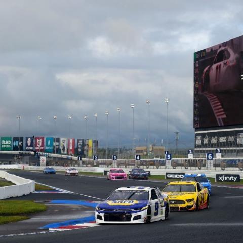 Rain was a factor at the ROVAL™ at Charlotte Motor Speedway last fall and if there is wet weather this weekend at COTA during Sunday's EchoPark Automotive Texas Grand Prix the teams will be provided wet-weather tires by Goodyear to keep the action going on the track. NASCAR rain rules do not allow for racing in thunderstorms or in heavy downpours. 