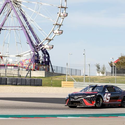 Tyler Reddick, driver of the No. 45 Toyota Camry TRD for 23XI Racing, takes part in the Goodyear Tire test Monday at Circuit of The Americas in preparation for the March 26 EchoPark Automotive Grand Prix.