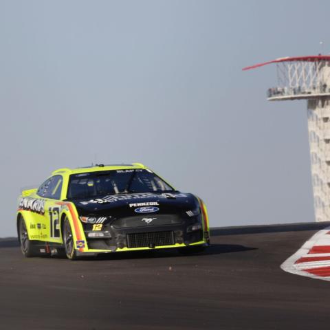 NASCAR Cup Series driver Ryan Blaney powered his No. 12 Team Penske machine to a 132.343-second lap to earn the Busch Light Pole Award on Saturday and will lead the field to green at Sunday’s EchoPark Automotive Grand Prix at Circuit of The Americas.
