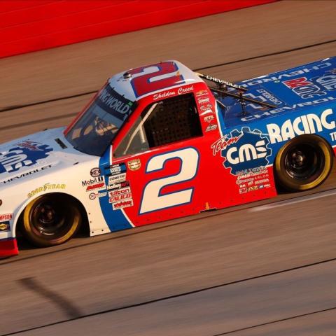 Defending NASCAR Camping World Truck Series champion Sheldon Creed won the 2020 season's only road course race, at Daytona. Creed will be after another win on the road this weekend at Circuit of The Americas 3.41-mile, 20-turn layout at the controls of his No. 2 Chevy for GMS Racing.