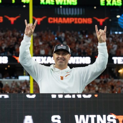 University of Texas football coach Steve Sarkisian will wave the green flag as Honorary Starter for Sunday’s EchoPark Automotive Grand Prix NASCAR Cup Series race at Circuit of The Americas.