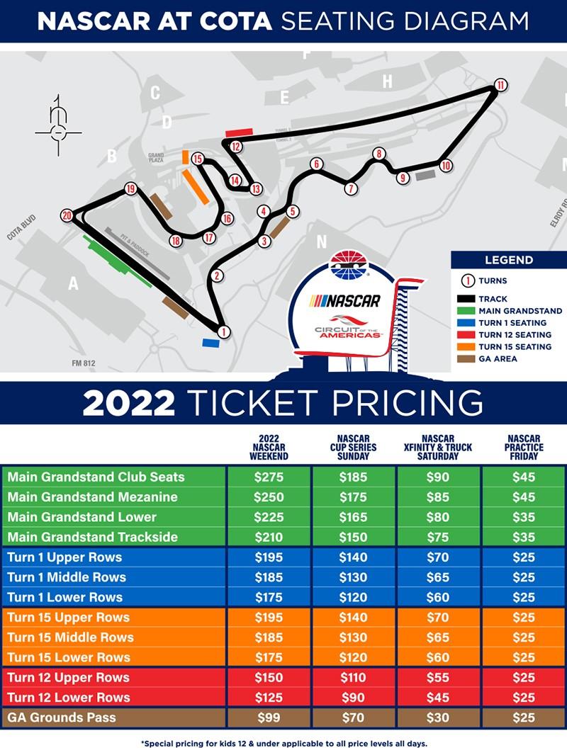 Nascar Cota Seating Chart Tickets | Nascar At Cota